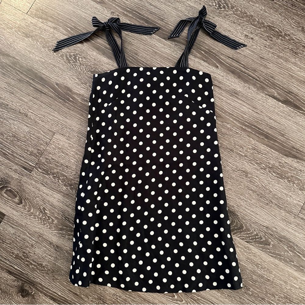 J. Crew Tie-Strap Polka Dot Dress